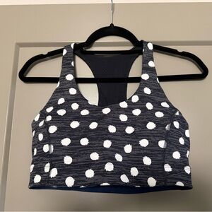 Outdoor Voices Black and White Polka Dot Sports Bra